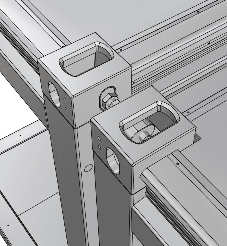 Corner connector locked