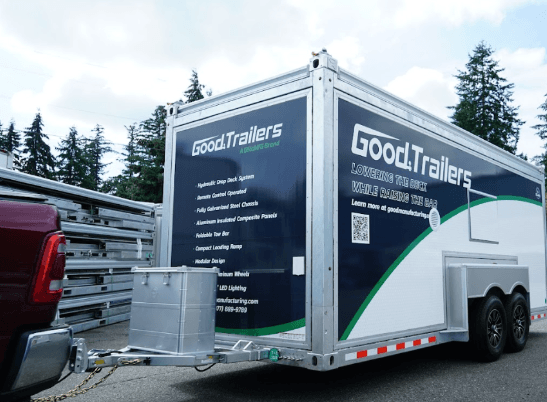 Pick up truck hauling a 19-foot trailer