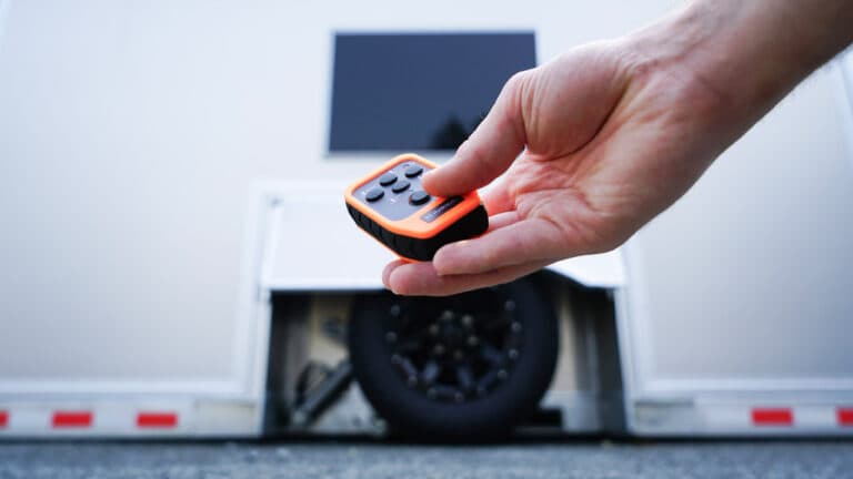 Hand holding wireless remote