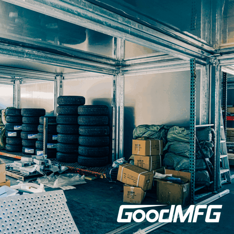 Interior shot of linked modular storage units