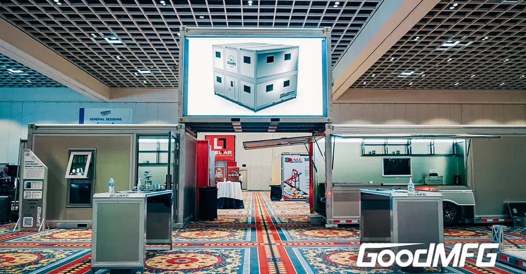 What is a modular structure? - Three units linked and stacked to create event space.