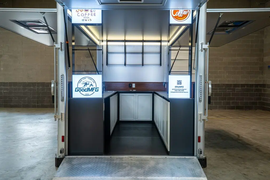 Concession trailer interior