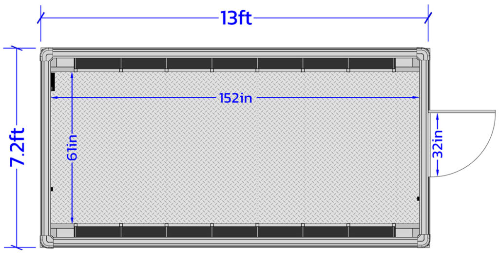 GM13LED drawing with dimensions