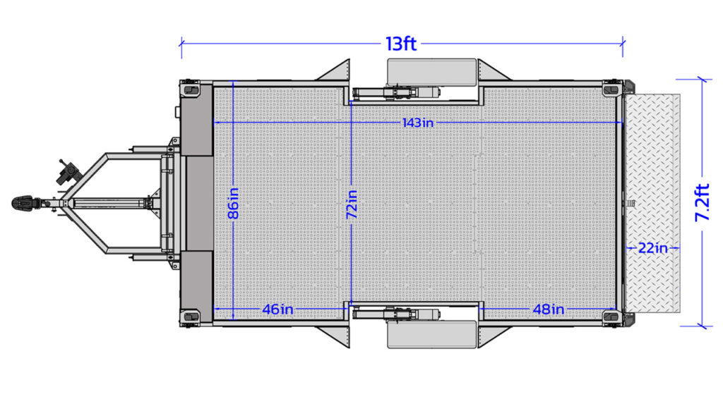GT13FL drawing with dimensions
