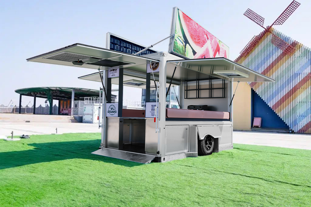 Good Concession Trailer with Folding LED Screens