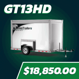 GT13HD heavy duty 13' trailer product photo, $18,850.00.