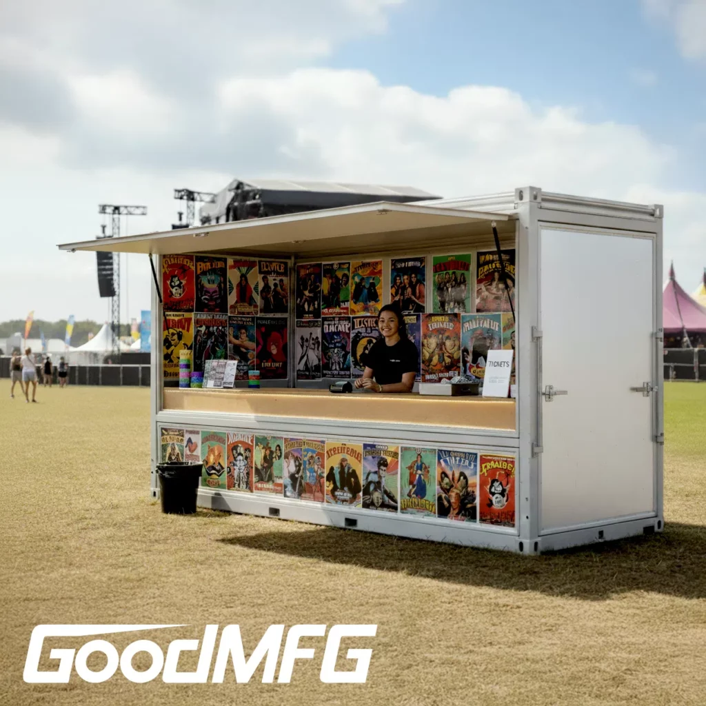 A Good Modular Structure converted into a carnival booth.